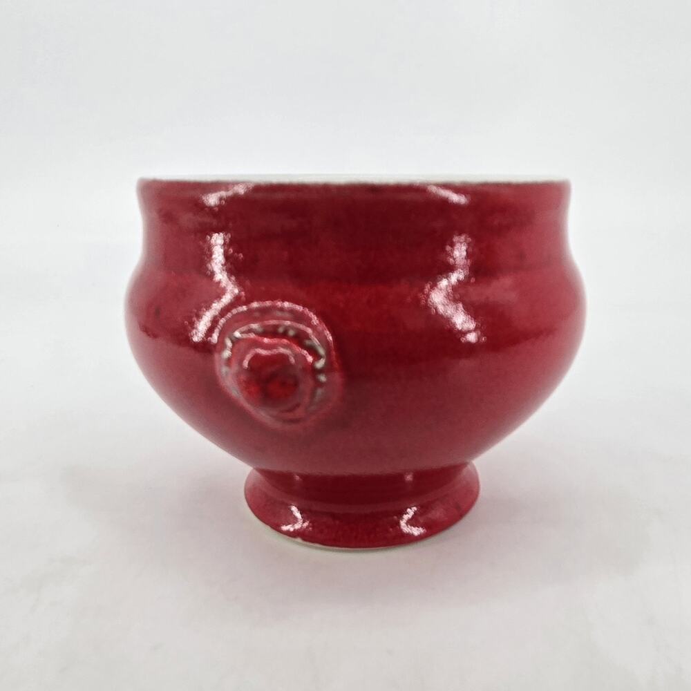 Emile Henry Discontinued Provencal Red White Lion Head Soup Bowl Stoneware 6600